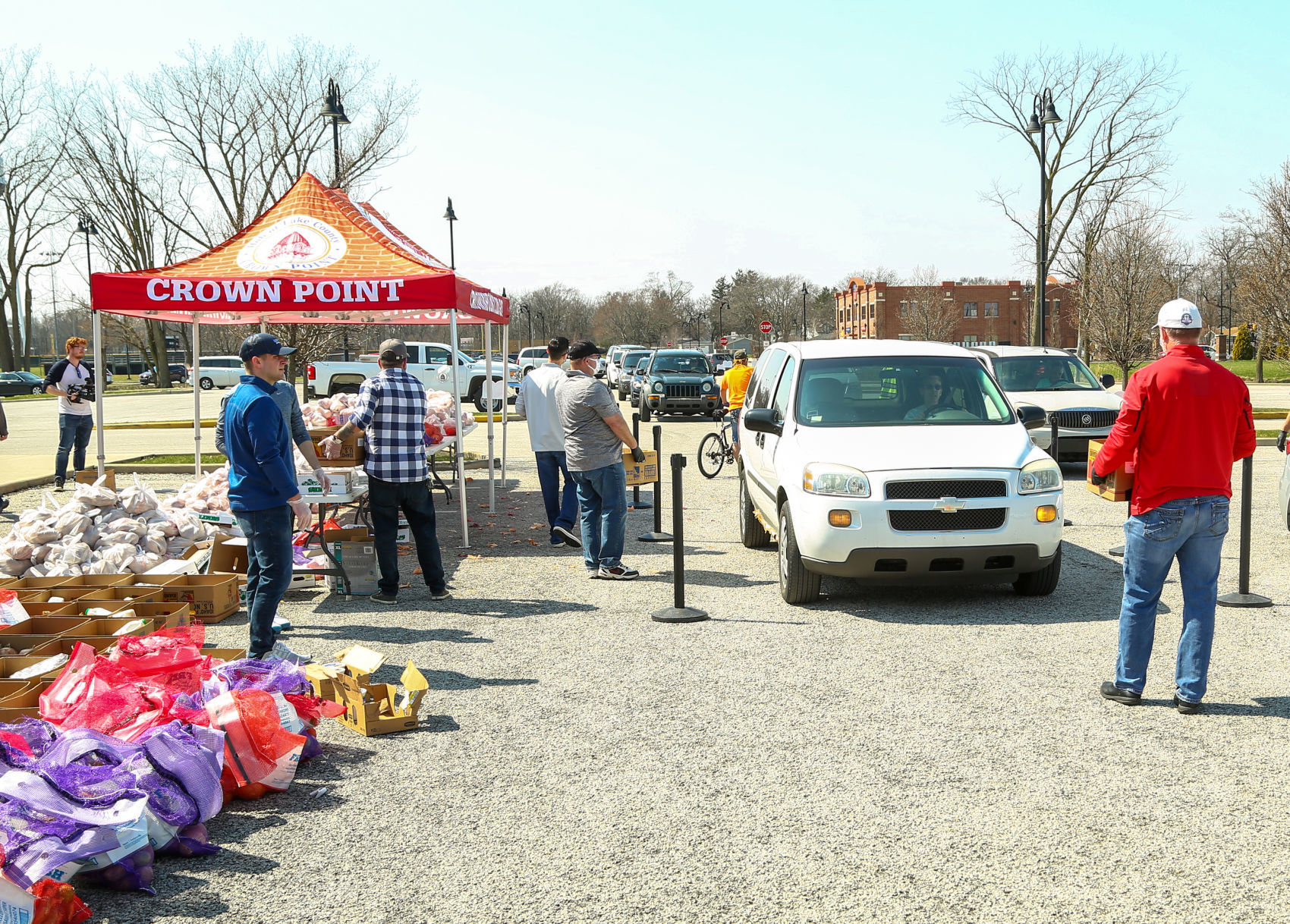 The City of Crown Point is partners with Sysco Chicago to offer a free drive-thru pantry